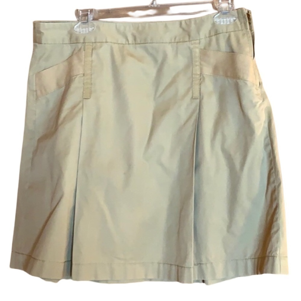 J. Crew broken in chino khaki classic twill skirt Size 8